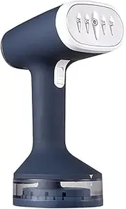 Travel Clothes Steamer, Travel Iron steam Mini Hand-held Clothes Steamer Portable Clothes Steamer Household Wrinkle Remover, 25 Seconds Rapid Heating Removable Water Tank Blue