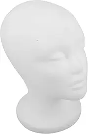 BESTYASH Foam Mannequin Head for Wig Display Lightweight Flocked Head Model for DIY Wig Making Hat Stand Durable Versatile Display Holder for Retail Photo Shoots