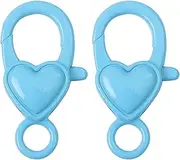 [Tadill] 2pcs Heart Shape Snap Hooks Accessories Lobster Clasp Keychain Buckle for Jewelry Making Bag Pendant Purse Sewing