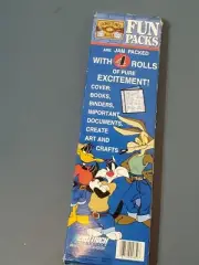 Looney Tunes Vinyl Book Cover /Crafts 4 Pack Bugs Bunny Taz Tweety 1997 VINTAGE