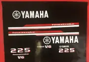 Yamaha 225hp V6 Decals Outboard Engine Decal Kit Marine vinyl 200 225 250 hp