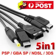 5in1 USB Charger Charging Cable for Nintendo NDSL / NDS /GameBoy Advance GBA SP