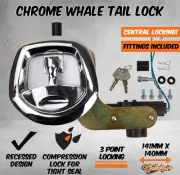 12-24V Power Operated Chrome Recessed Folding Whale Tail T Lock Handle Tool Box