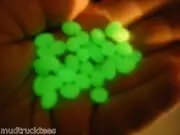 100 pieces Soft Oval Luminous Glow in Dark Fishing Beads Green 7X10mm USA