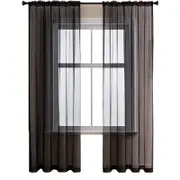 Nevenka 2 Panels Sheer Voile Rod Pocket Elegance Curtains for Living Room Bedroom-28