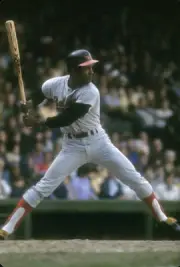 Paul Blair Of The Baltimore Orioles Stands Ready To Swing At A Pitch Old Photo