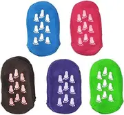 [kilofly] Kids Non-Skid Cotton Gripper Socks Value Pack [Set of 5 Pairs], 18-30 Months