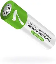 [1 Pack] USB AAA Lithium ion Rechargeable Battery, 1.5V 750mWh Rechargeable AAA Battery