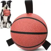 Dog Toys Basketball with Grab Tabs, Interactive Dog Toys for Tug of War, Puppy