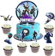 Exquisite Acrylic 7-Piece Video Game Birthday Cake Toppers for Boys & Girls, Multicolored, Designed for Game Lovers, Game Party Decorations