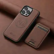 For iPhone 15 Pro Max 14 13 12 Magnetic Phone Case with Detachable Card Wallet