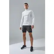 Mens Stone Man Active Quarter Zip 2-in-1 Short Tracksuit