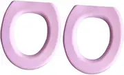 CATIEBYE 2Pcs Toilet Seat Cover Pads Thicken Eva Toilet Mat for Home Bathroom Practical Sticky Closestool Mat Pink Comfortable and Design