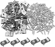 Happyyami Wire Fence Clamps Set of 100 Metal Clips for Fastening Pet Cage Fence Accessory