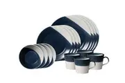 Royal Doulton Bowls of Plenty Collection Dinner Set of 16 Dark Blue