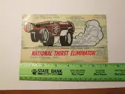 UNUSED Vtg 1968 Coke National Thirst Eliminator Racing Advertising Sticker Decal