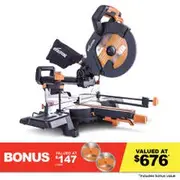 EVOLUTION 2000W 255mm Multi-Material Sliding Mitre Saw R255SMS