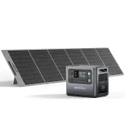 [US Direct] Aferiy P210 2400W 2048Wh Portable Power Station +1* S400 400W Solar Panel, LiFePO4 Solar Generator UPS Pure