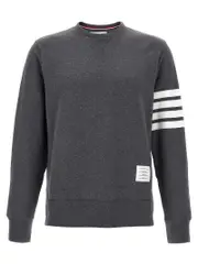 [Thom Browne] Thom Browne-Classic Loopback 4-Bar Felpe Grigio-Uomo 4