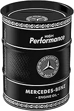 Nostalgic-Art Retro Money Box, 20.3 oz, Mercedes-Benz – Engine Oil – Gift idea for Mercedes-Benz Fans, Metal Piggy Bank, Vintage Design