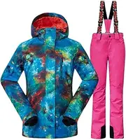 [Generic] Women's Snow Suit Wear Winter Outdoor Sports Snowboarding Clothing Sets Waterproof Windproof Costumes Jacket Pant