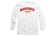 Top Gun Unisex Adult Maverick Varsity T-Shirt (White) - UTTV10846