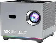 Mini Portable Projector 4K High Definition Full HD 1080P Native X3 Beam Video Home Theater Projector for Movies(AU Plug)