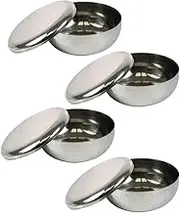 4X Stainless Steel Korean Rice Bowl with Lid Food Container Mixing