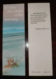 "IF I TAKE THE WINGS OF..." BOOKMARK WITH SCRIPTURE - C.R. Gibson - Lot of 5