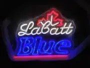 Labatt Blue Faux Neon Color LED Sign for RVs, Bars, Man Caves, 16" x 13"