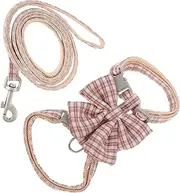 HOMOBABE 1Set Adjustable Cat Harness and Leash Escape Lightweight Vest for Kittens Pulling Rope for Pets Stylish Design for Safe Walks