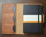 fit for A5 book jacket cover notebook slipcase holder bag cow leather brown X70