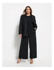[Commonry] Flat Front Linen Pant in Black