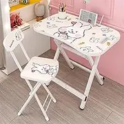 Student Foldable Desk and Chair Cover, Children's Desk and Study Desk and Chair Home Set, Suitable for Students with Cartoon Desks and Chairs with A Height of 60-160cm