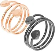COSMEVIVI Ring Magnet Ring Heart Rings Hematite Open Rings Valentine s Day Ring Heart Elements Finger Rings Couple Rings Women Finger Rings Promise Engagement Ring Magnetic Copper