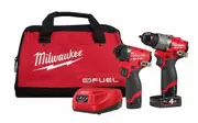 Milwaukee M12FPP2A2422B - 12V Brushless 2 Piece Drill/Driver Combo Kit (1 x 2.0Ah / 1 x 4.0Ah)
