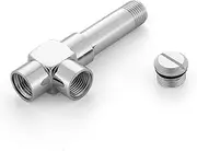 JZBRAIN Rigid Tee Fitting for Pre-Rinse Faucets 3/8 NPT Female Thread Compatible with Soap/Sanitizer Dispenser Only for JZBRAIN Commercial Faucet Male Pipe Nipple M16 x 1.5 Included