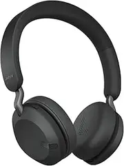 Jabra Elite 45h Wireless On-Ear Headphones, Compact, Foldable Earphones with 50-Hours Battery Life, 2-Microphone Call Technology, Titanium Black
