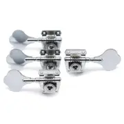 3L1R Silver Vintage Open Style 4-strings Bass Tuning Pegs Tuners Machines Heads