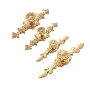 European Gold Cabinet Handle High End Luxury Copper Pull for Wardrobe Drawer Door