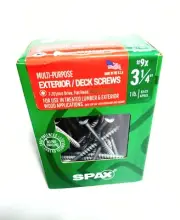 Spax Multi Material Exterior/Decking Screws #9 x 3 1/4" T-20 Plus Bid Included