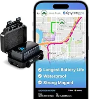 Spytec GPS Mini GPS Smart Tracker for Vehicles, Cars, Trucks, Loved Ones, GPS Tracker Device for Kids & Weatherproof Magnetic Case, Unlimited Updates, Worldwide Real-Time GPS Tracking, USA Made Tech