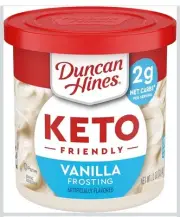 Duncan Hines KETO Friendly Vanilla Frosting • Gluten Free-Zero Added Sugar