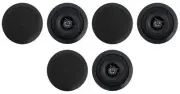 (6) Rockville CC525T Black 5.25" Commercial 70v Ceiling Speakers For Restaurant