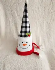 New large snowman Christmas tree topper / home decor