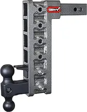 Drop Hitch 2 Receiver Class IV 10K Towing Hitch GH 326 Combo Includes Dual Ball Pintle Lock & 2 Hitch pins (12.5 DROP)