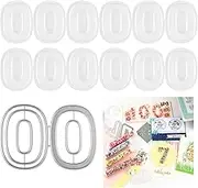 13Pcs 0 Number 3D Shaker Covers Blisters Domes and Die Set for Shaker Cards Making Puffy Shaker Covers to Add Dimension Shaker Card Making Handmade Crafts Clear Pouch Cover Scrapbooking