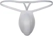 [Generic] Mens Thongs Underwear Cup Bulge Enlarge Enhancing Swimwear Padded Pouch for Swimming Briefs G-String Sponge Pad Sexy