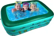Inflatable Swimming Pools, 71" X 57" X 26" Full-Size Inflatable Pool for Kids an