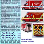 Rescue Services Fire Brigade De 06 Emergency Services Reflex Blue 1:87 Decal